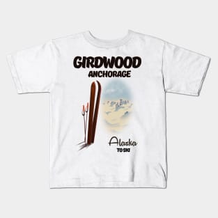 Girdwood anchorage alaska ski Kids T-Shirt